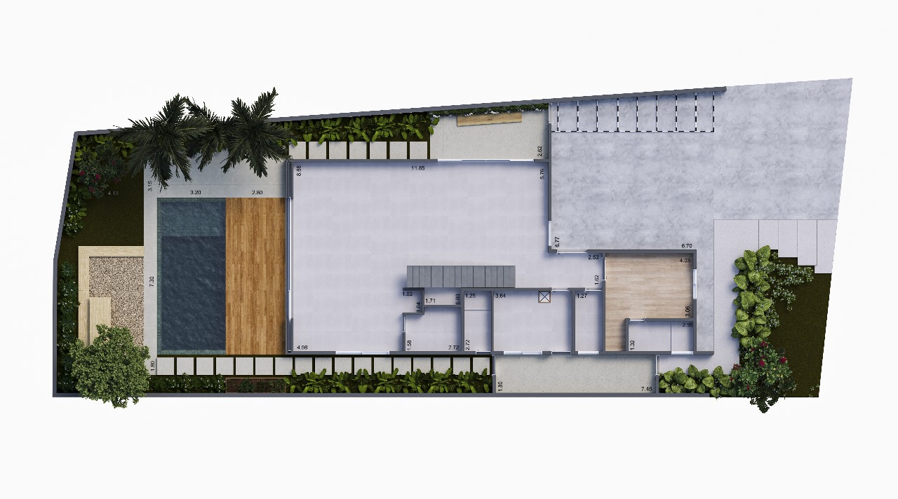Planta da Casa 6 — piso superior